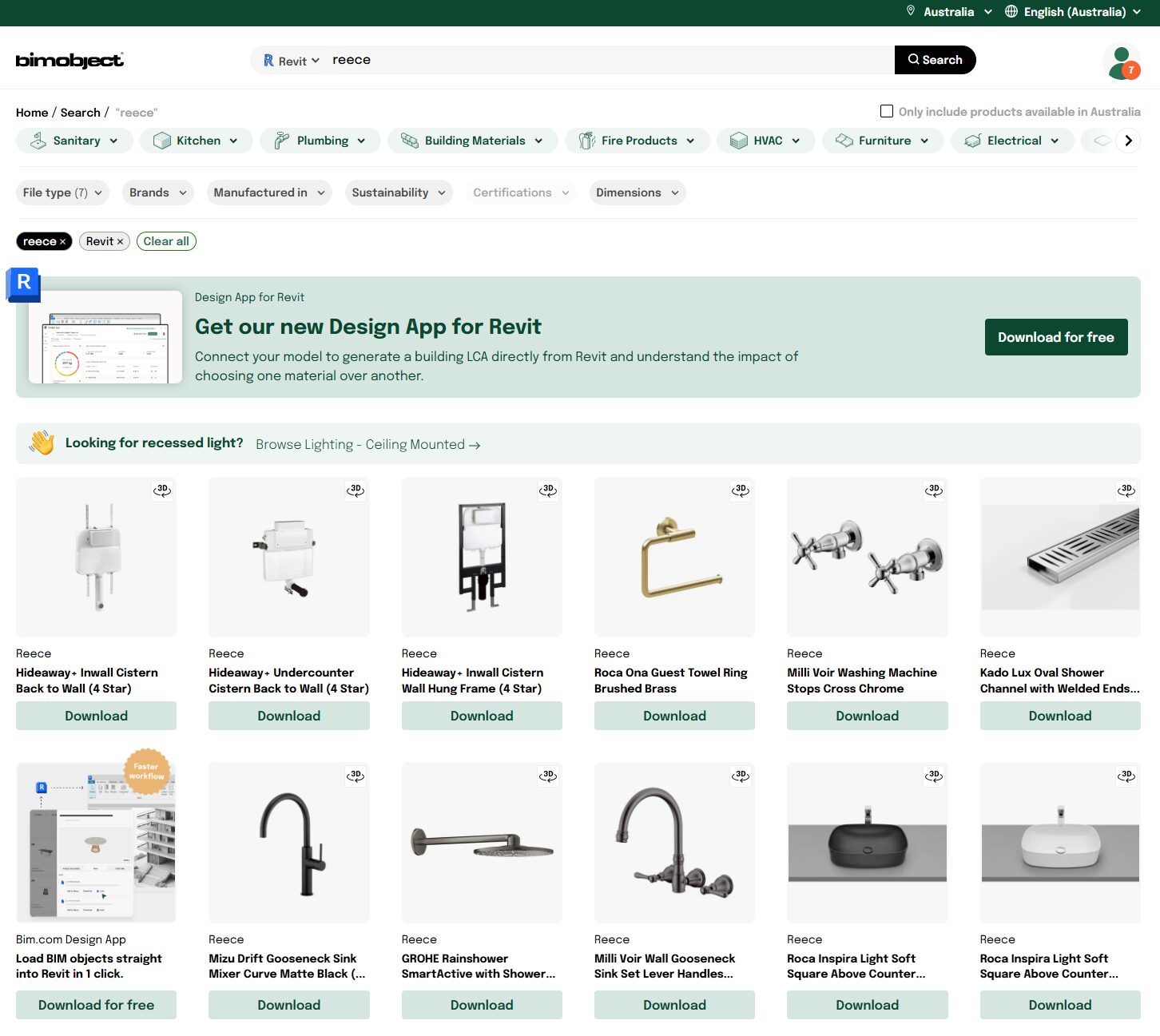 BIMobject platform interface