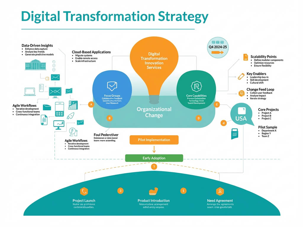 Digital transformation strategy, deployment & change management